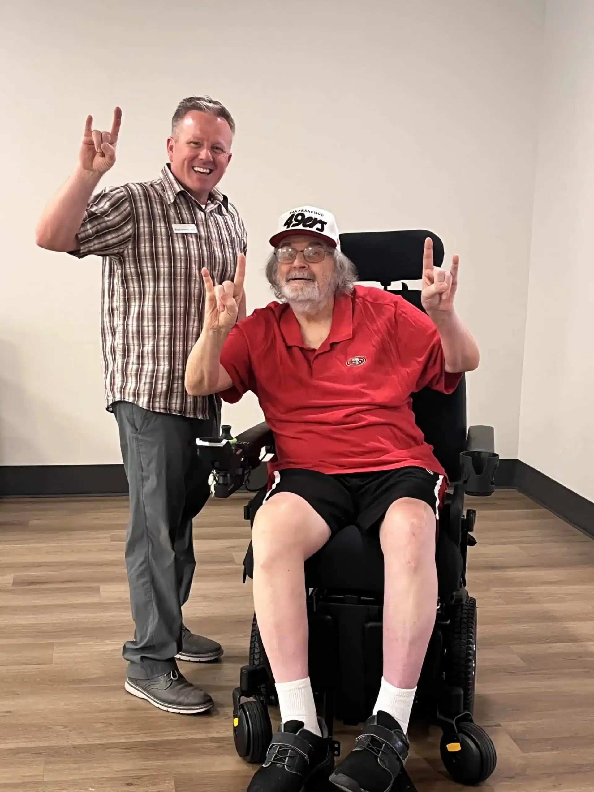 Eclipse Mobility customer navigating terrain in a custom power wheelchair