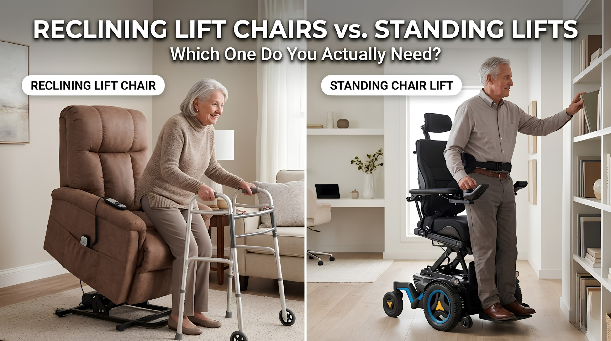 Reclining Lift Chairs vs Standing Chair Lift: Which One Do You Actually Need? 